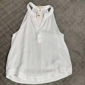 NWT Anthropologie white tanked blouse